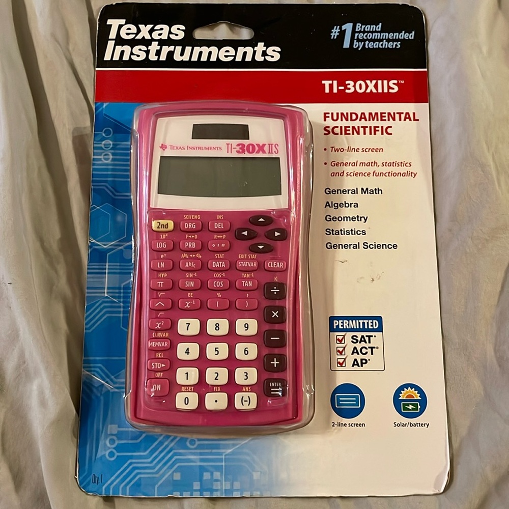 NWT Texas Instruments TI-30X IIS Scientific Calculator, Two-Line Display, Pink